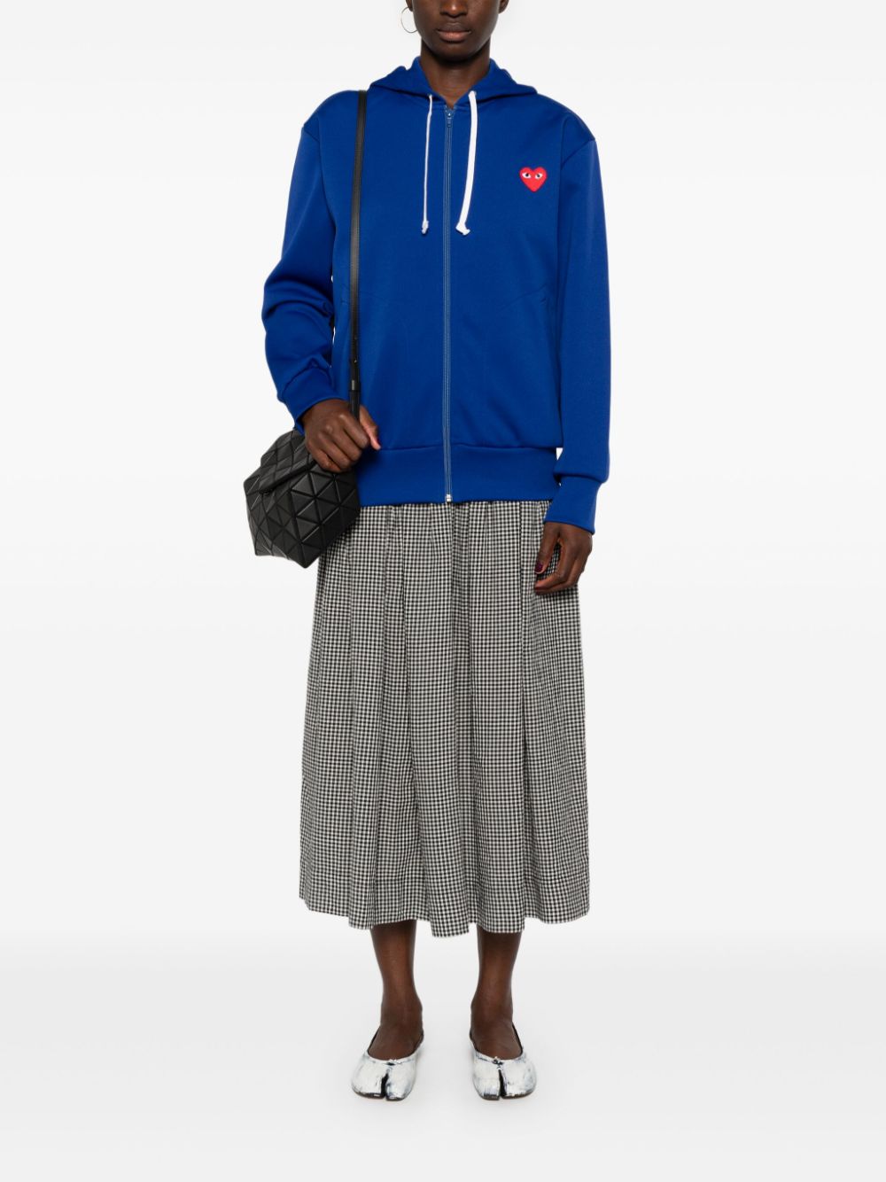 Comme Des Garçons Play heart-patch hoodie - Blue