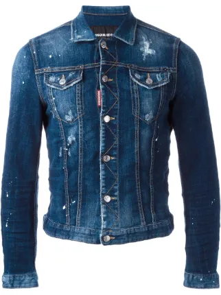 Dsquared2 Distressed Denim Jacket - Farfetch