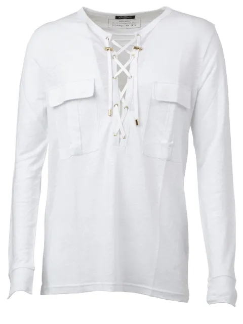 Balmain Vネックトップス