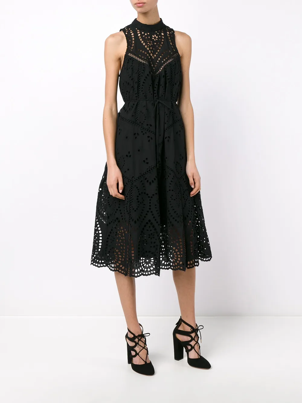 ZIMMERMANN Sleeveless Lace Dress Zwart
