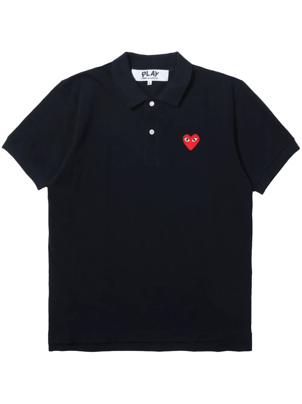 Comme Des Garcons Play Embroidered Heart Polo Shirt Blue FARFETCH UK