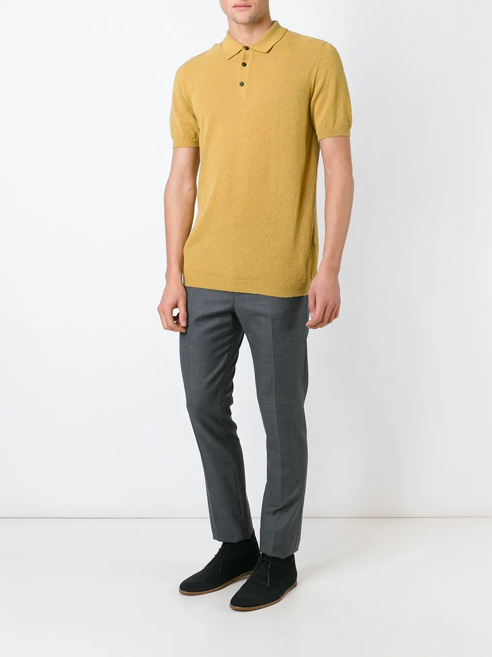 Roberto Collina classic polo shirt Geel