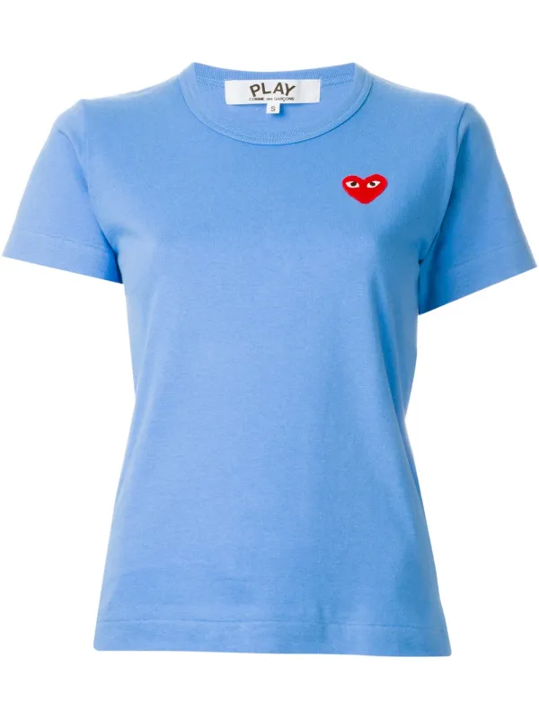 comme des garcons blue heart shirt