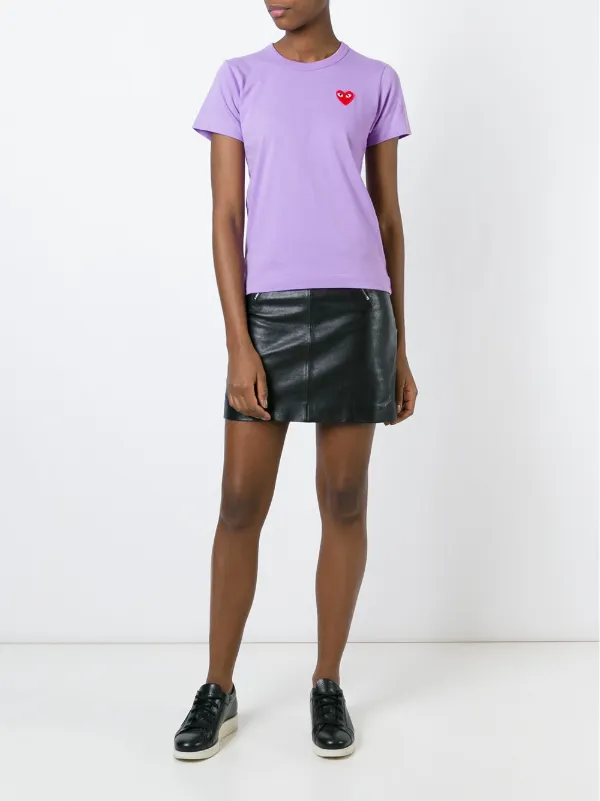 comme des garcons play purple t shirt