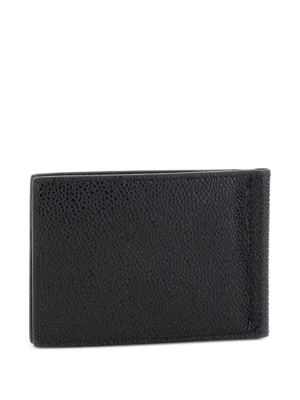 THOM BROWNE ブラック マネークリップ Thom Browne マネークリップ ウォレット ブラック ペブルグレイン