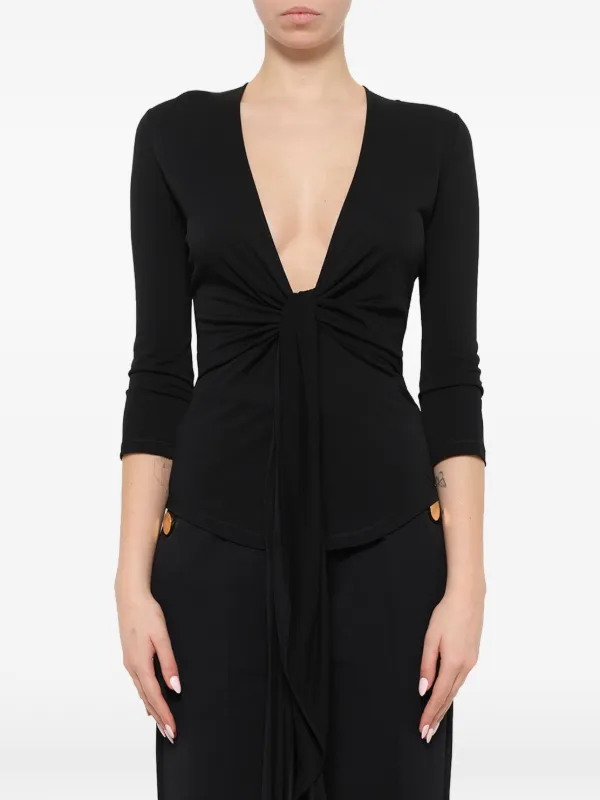 Givenchy Wrap-style Tie Top in Black
