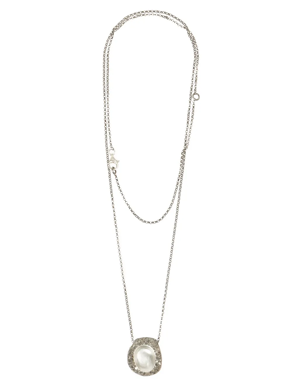 Rosa Maria サーキュラーダイヤモンド ペンダントネックレス - シルバートーン Rosa Maria サーキュラーダイヤモンド ペンダントネックレス - シルバートーン