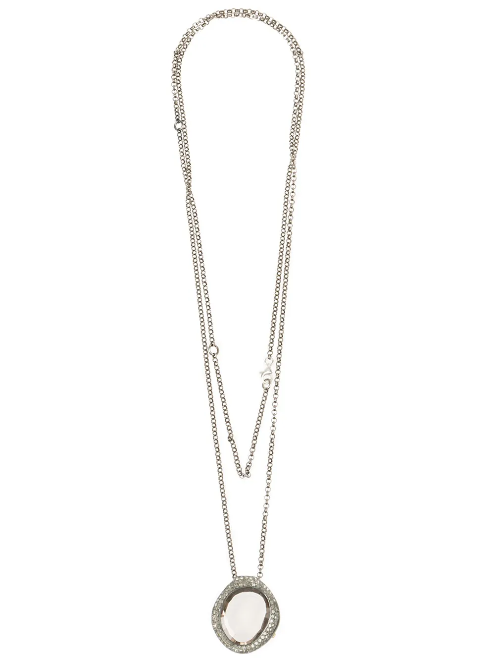 Rosa Maria トパーズ&ダイヤモンド ペンダントネックレス - シルバートーン Rosa Maria トパーズ&ダイヤモンド ペンダントネックレス - シルバートーン