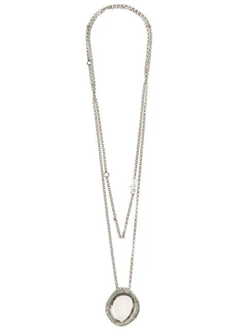 Rosa Maria topaz and diamond pendant necklace