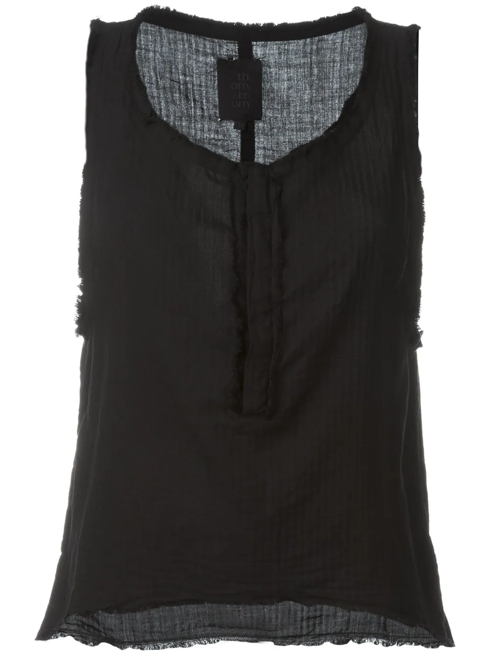 Thom Krom frayed edge tank top - Nero