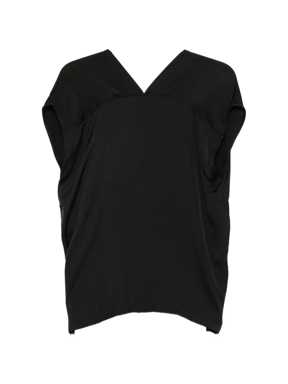  Thom Krom Tanktop Mit Ausgefransten Kanten   Schwarz 