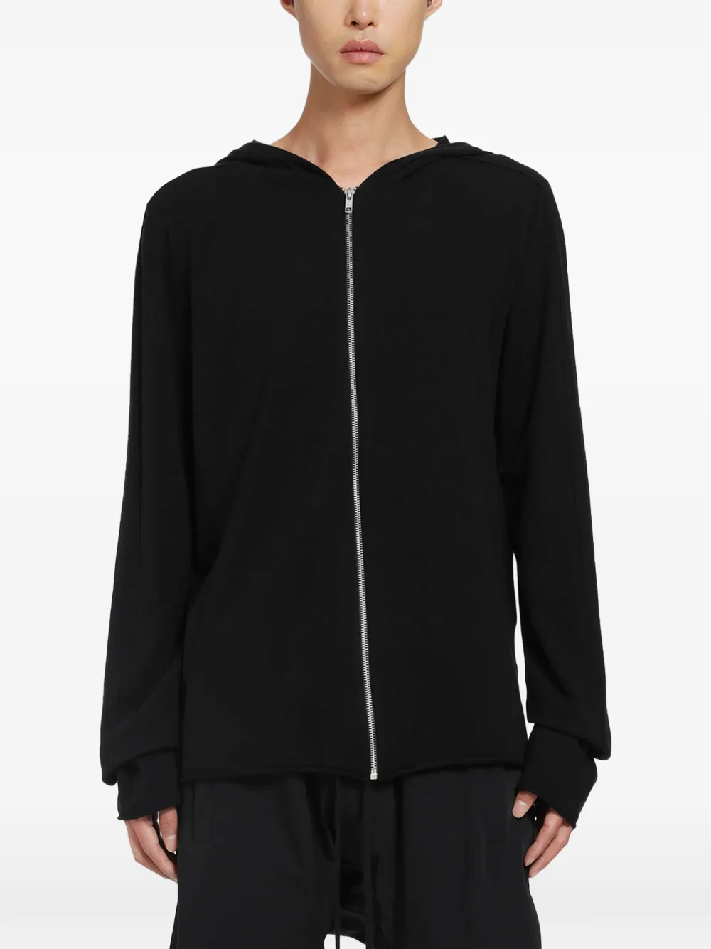 Thom Krom Strickcardigan in Distressed-Optik - Schwarz