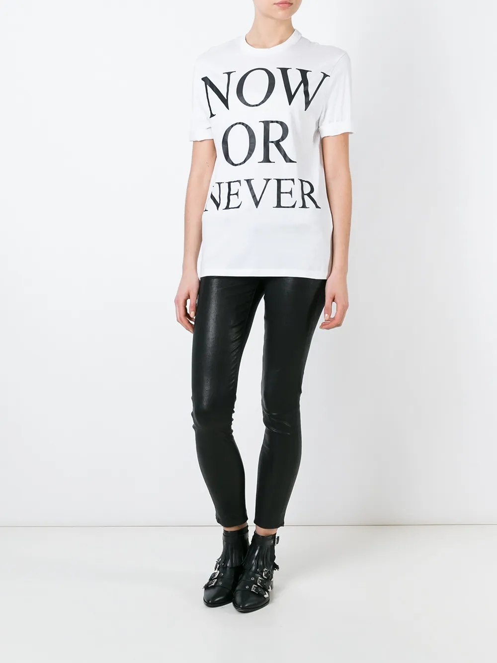 Neil Barrett Now or Never T-shirt Wit
