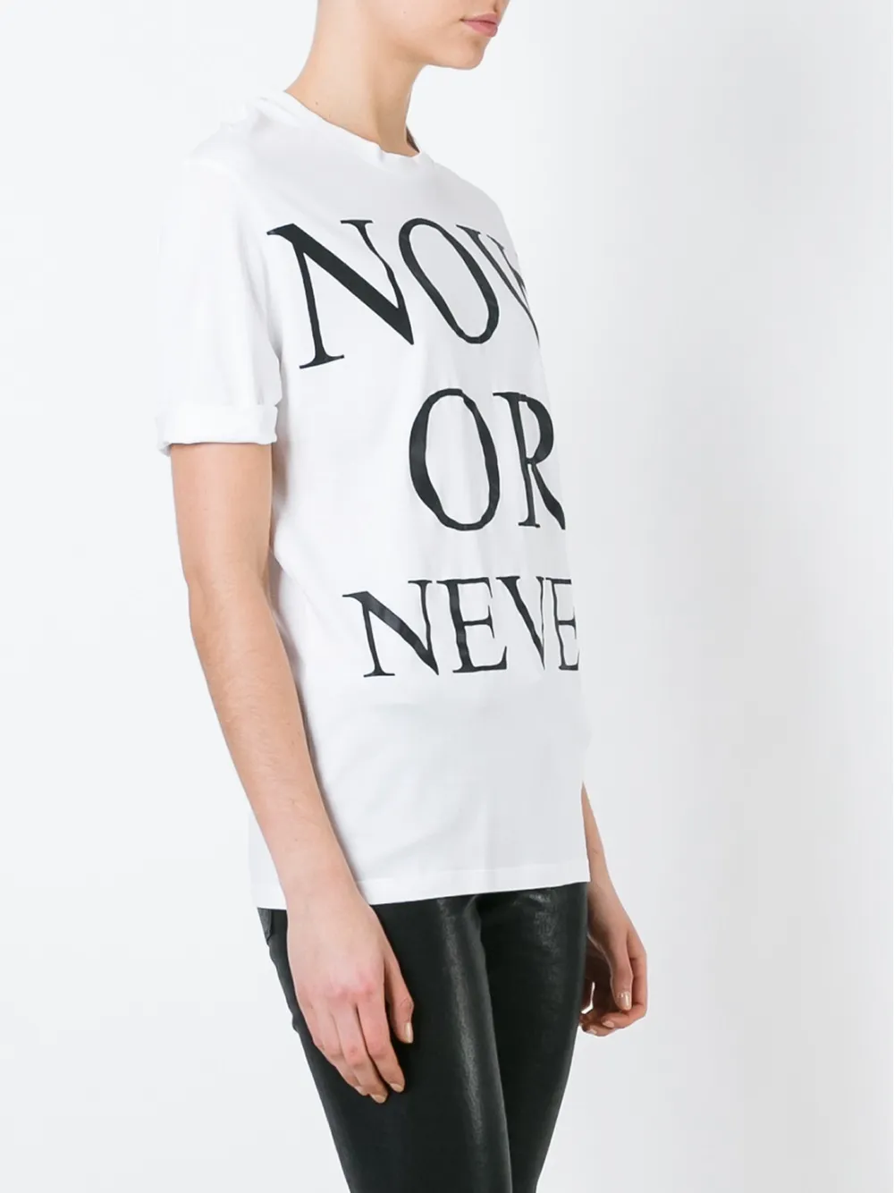 Neil Barrett Now or Never T-shirt Wit