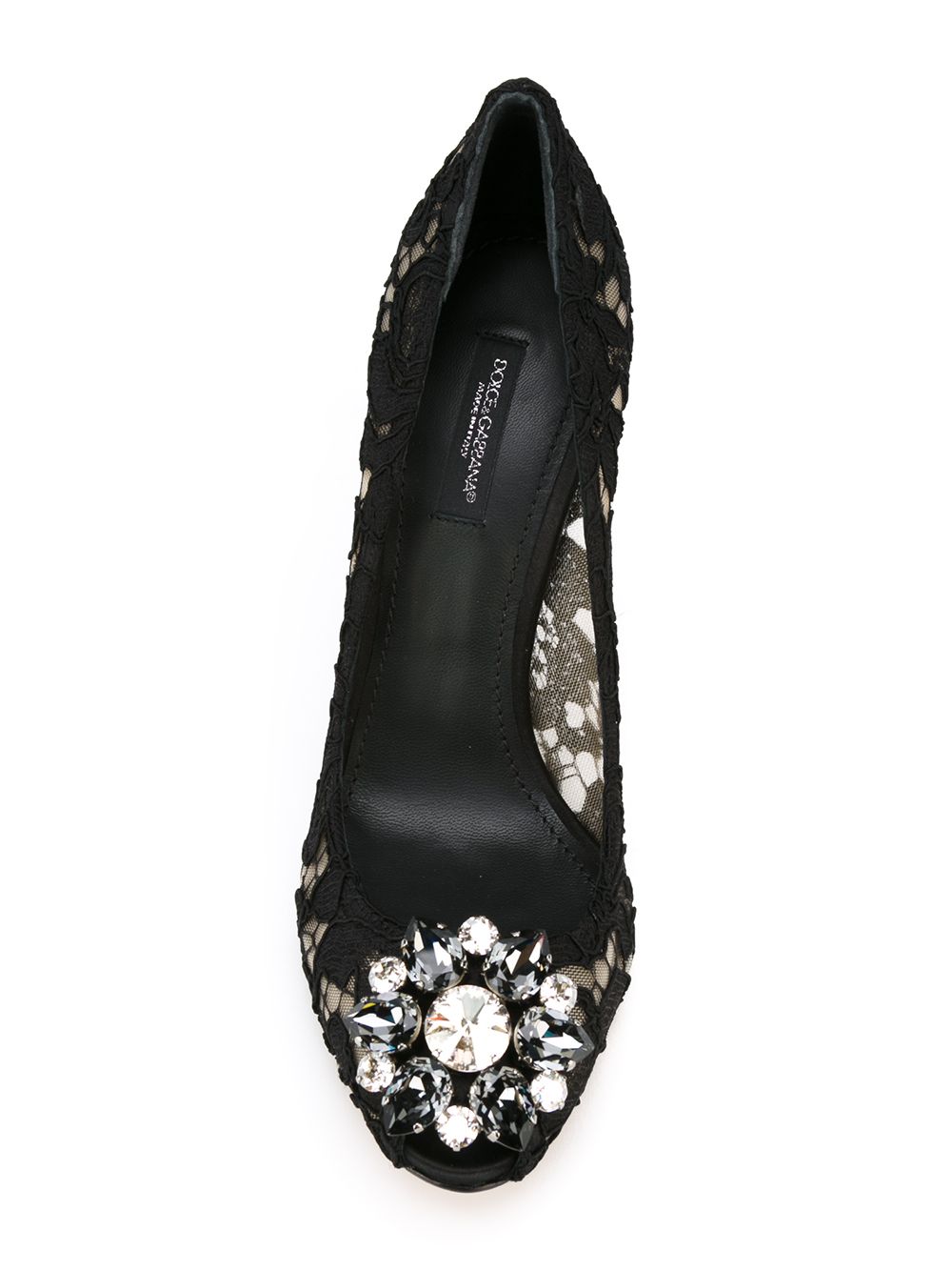 фото Dolce & gabbana кружевные туфли с цветочным узором