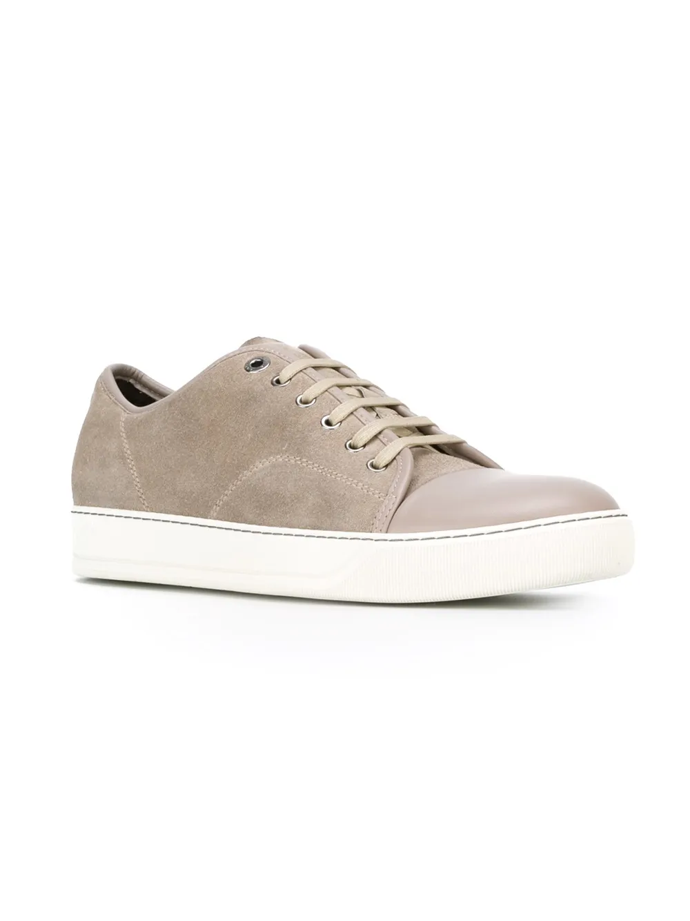 Lanvin contrasted toe cap sneakers Beige