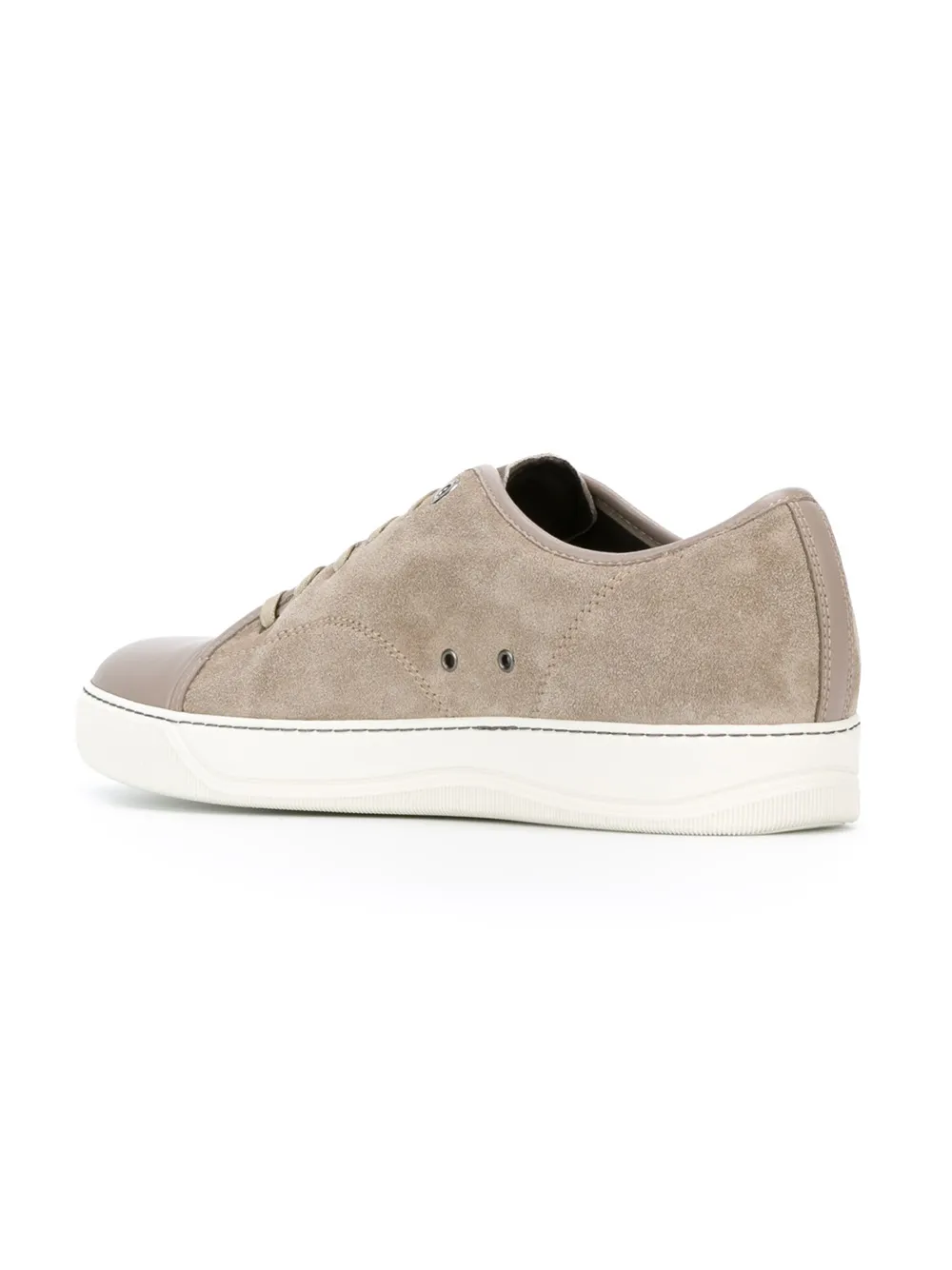 Lanvin contrasted toe cap sneakers Beige