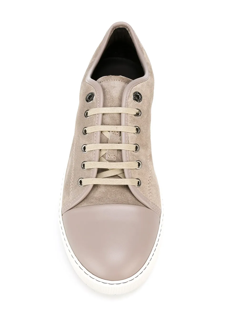 Lanvin contrasted toe cap sneakers Beige