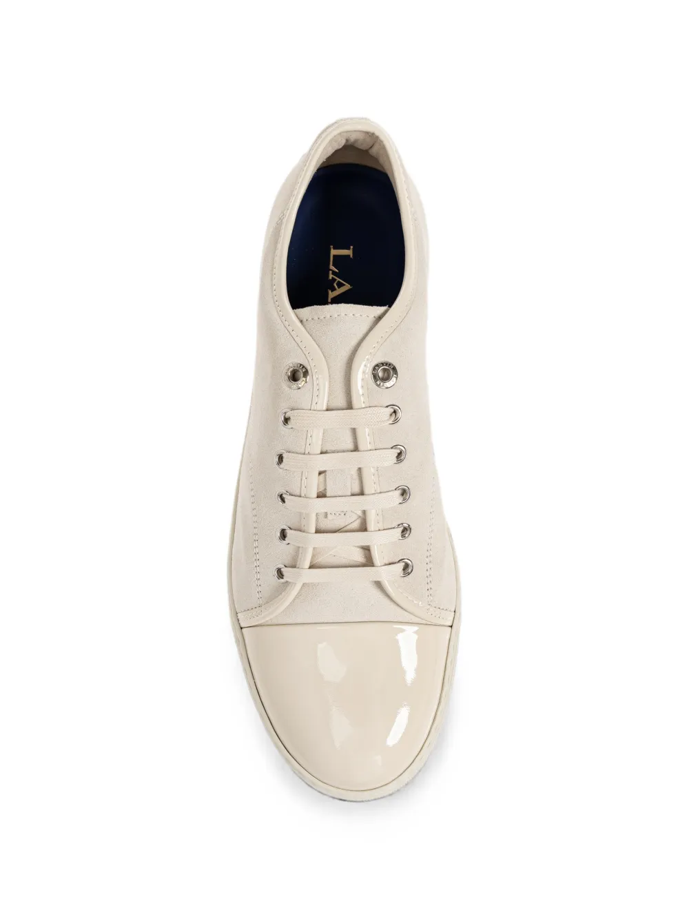 Lanvin contrasted toe cap sneakers Beige