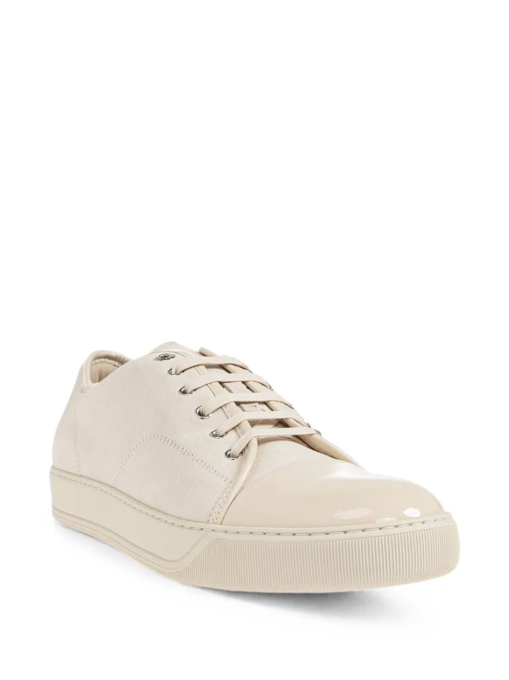 Lanvin contrasted toe cap sneakers Beige