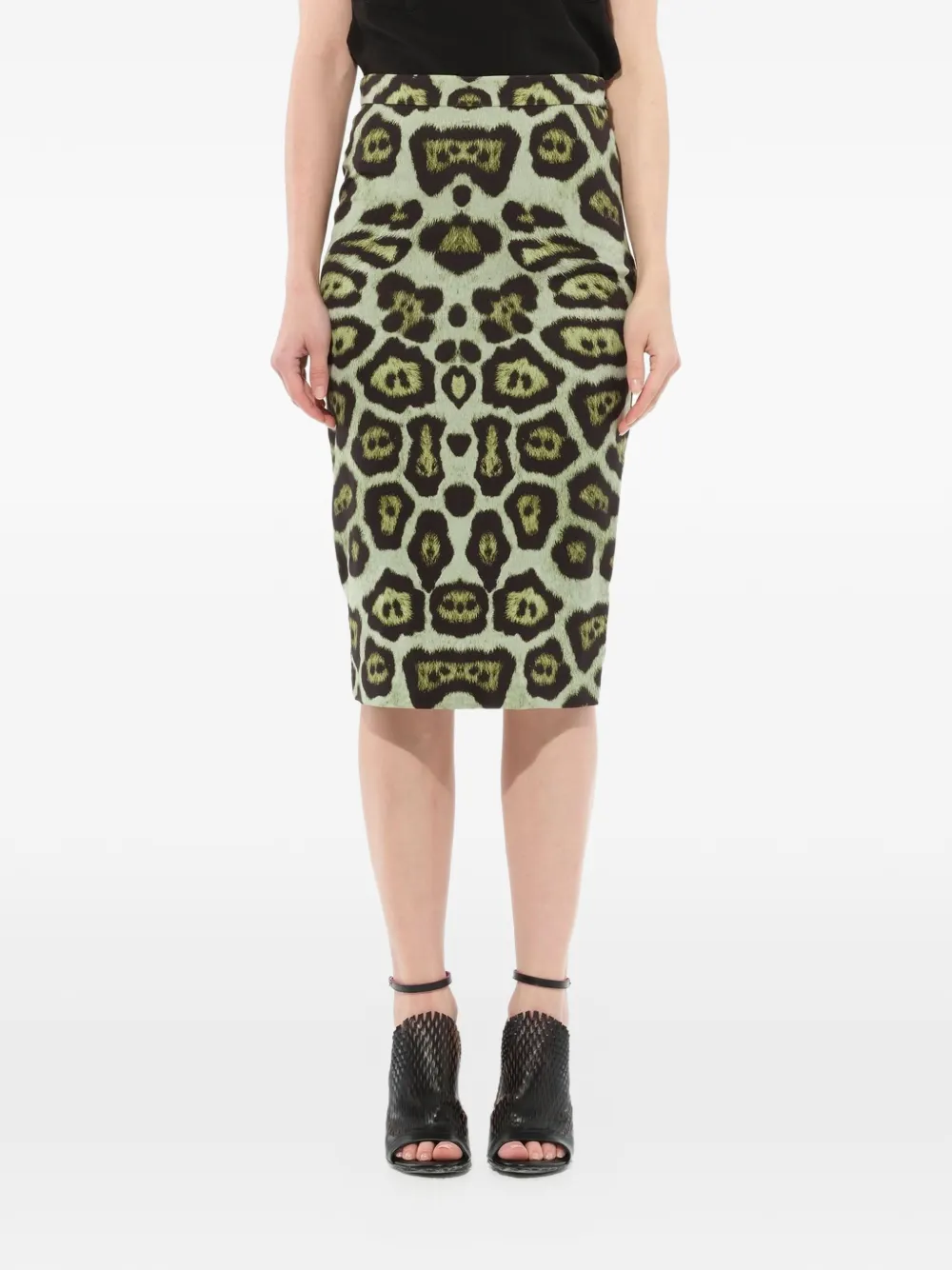 Givenchy leopard print pencil skirt - Verde