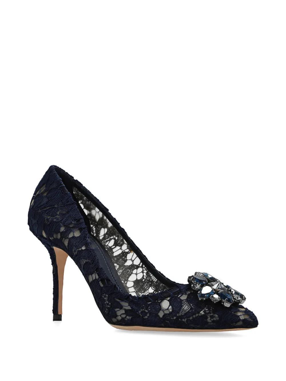  Dolce & Gabbana Rainbow Lace Pumps Mit Brosche   Blau 