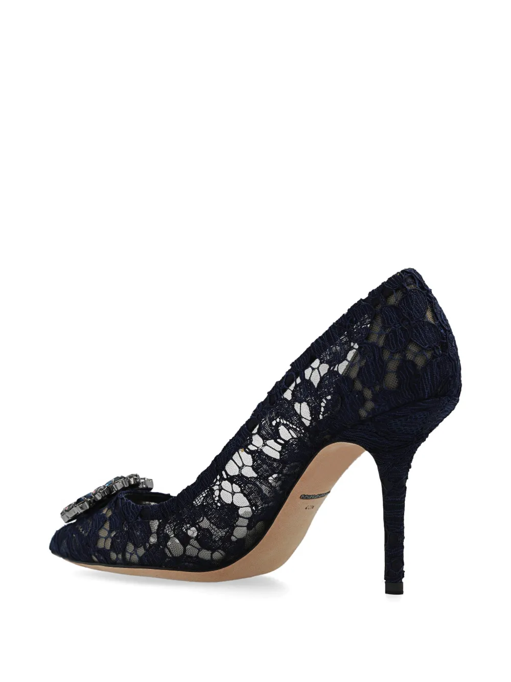  Dolce & Gabbana Rainbow Lace Pumps Mit Brosche   Blau 