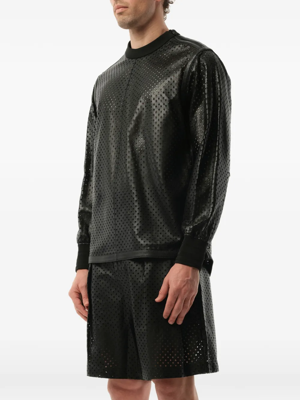  Givenchy Perforiertes Sweatshirt   Schwarz 