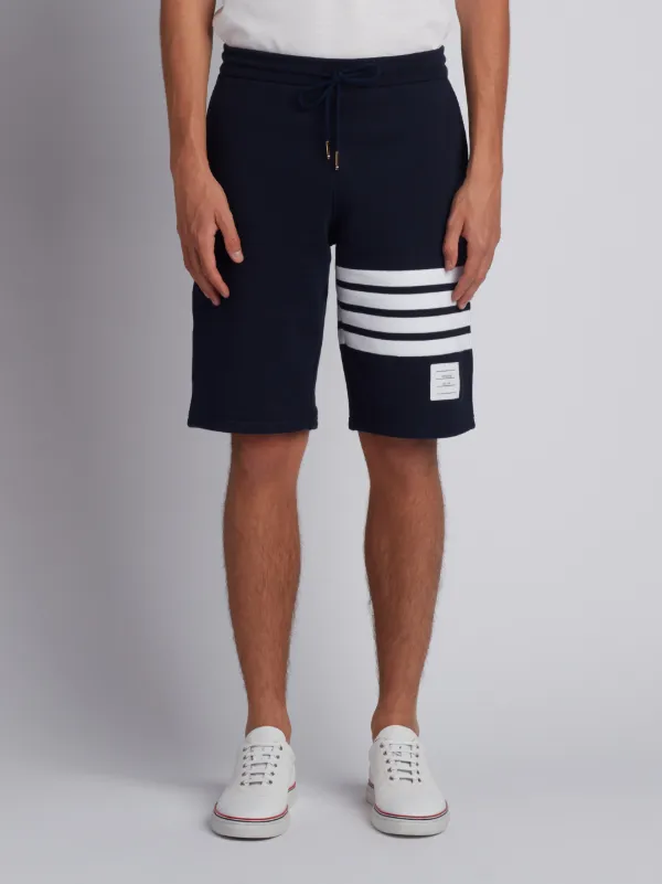 Sweatshort With Engineered 4-Bar Stripe