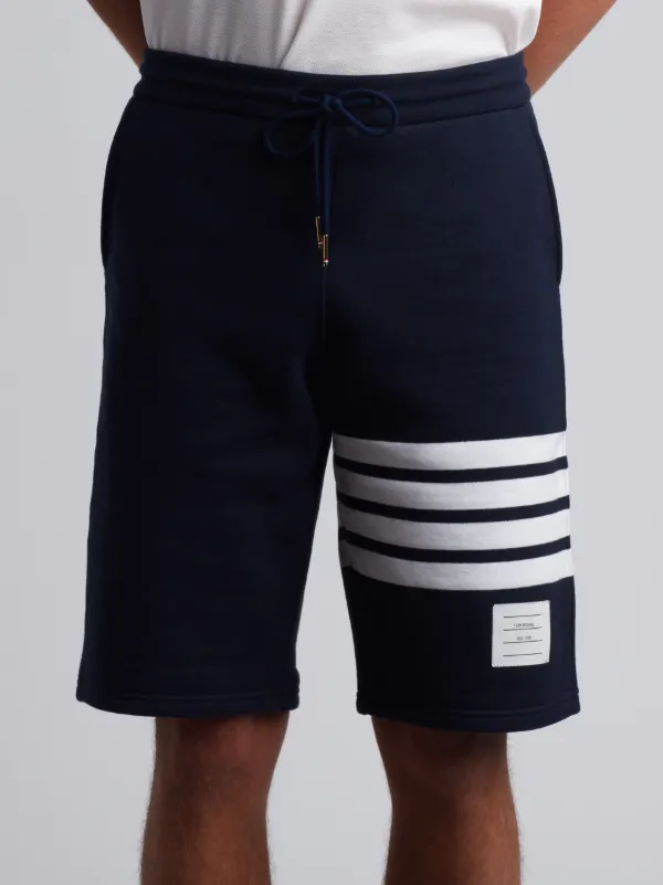 Sweatshort With Engineered 4-Bar Stripe