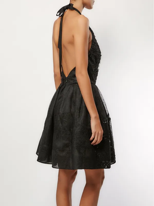Oscar De La Renta Embellished Backless Dress | Black | FARFETCH Oscar De La Renta Embellished Backless Dress | Black | FARFETCH