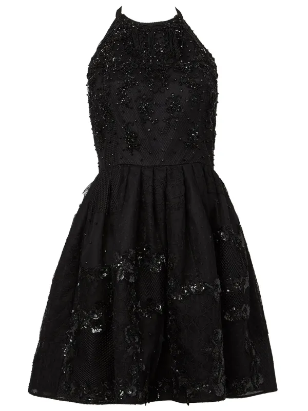 Oscar De La Renta Embellished Backless Dress | Black | FARFETCH Oscar De La Renta Embellished Backless Dress | Black | FARFETCH