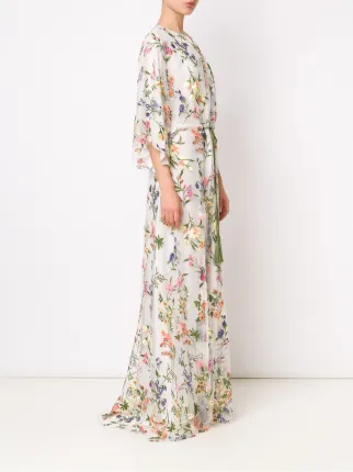 ml monique lhuillier floral embroidered gown