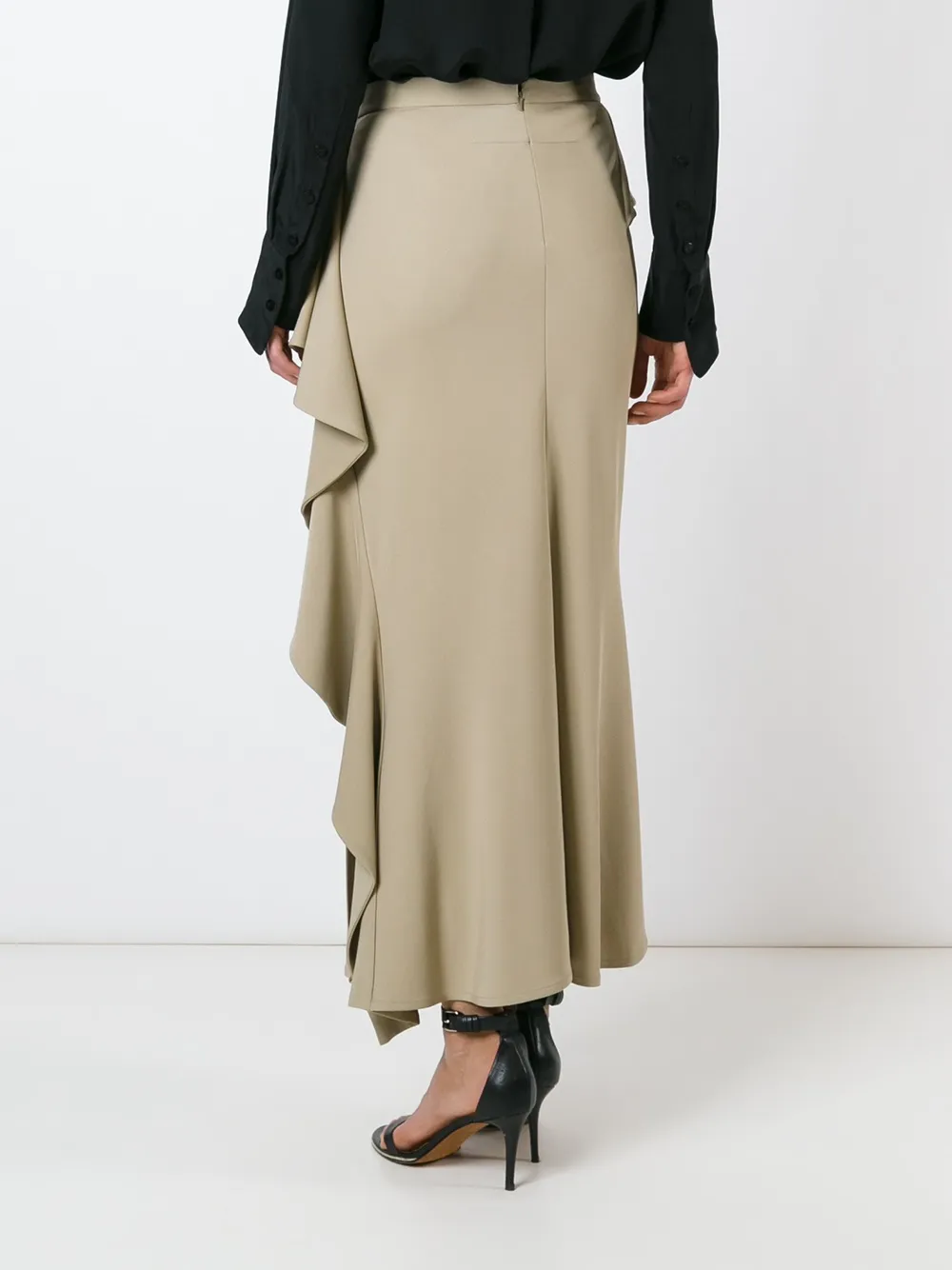 Givenchy long ruffled skirt Beige