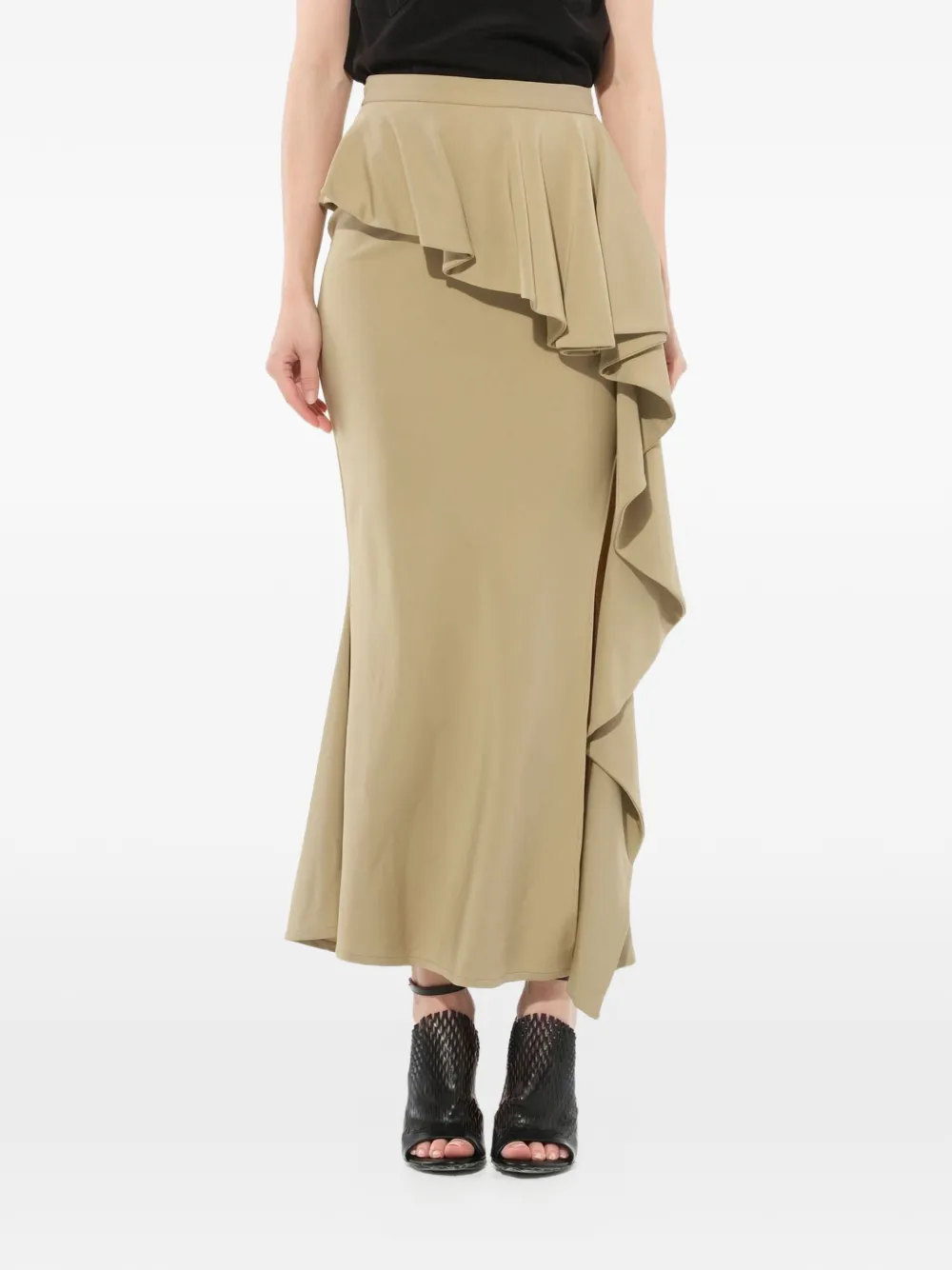 Givenchy long ruffled skirt - Toni neutri