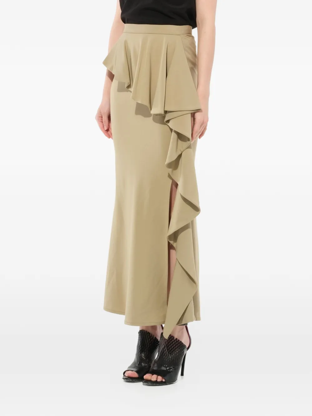  Givenchy Falda Larga Con Volantes - Neutro 