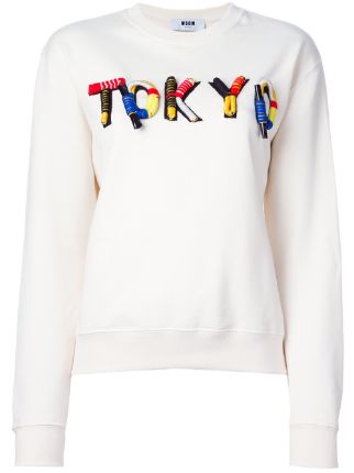 MSGM Tokyo Appliqué Sweatshirt - Farfetch