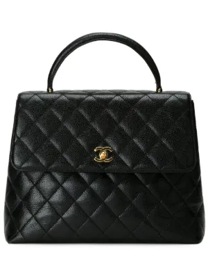 CHANEL Pre-Owned キルティング ボストンバッグ | ブラック | FARFETCH JP