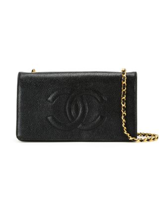 CHANEL Pre-Owned Embossed Logo Wallet Crossbody Bag - Farfetch