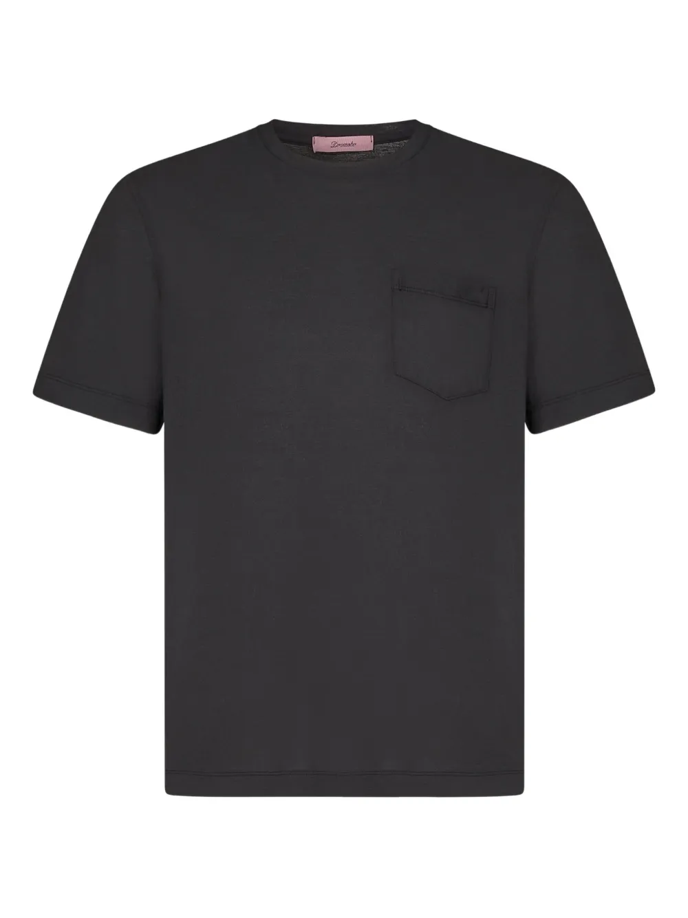 Drumohr T-shirt met borstzak Zwart