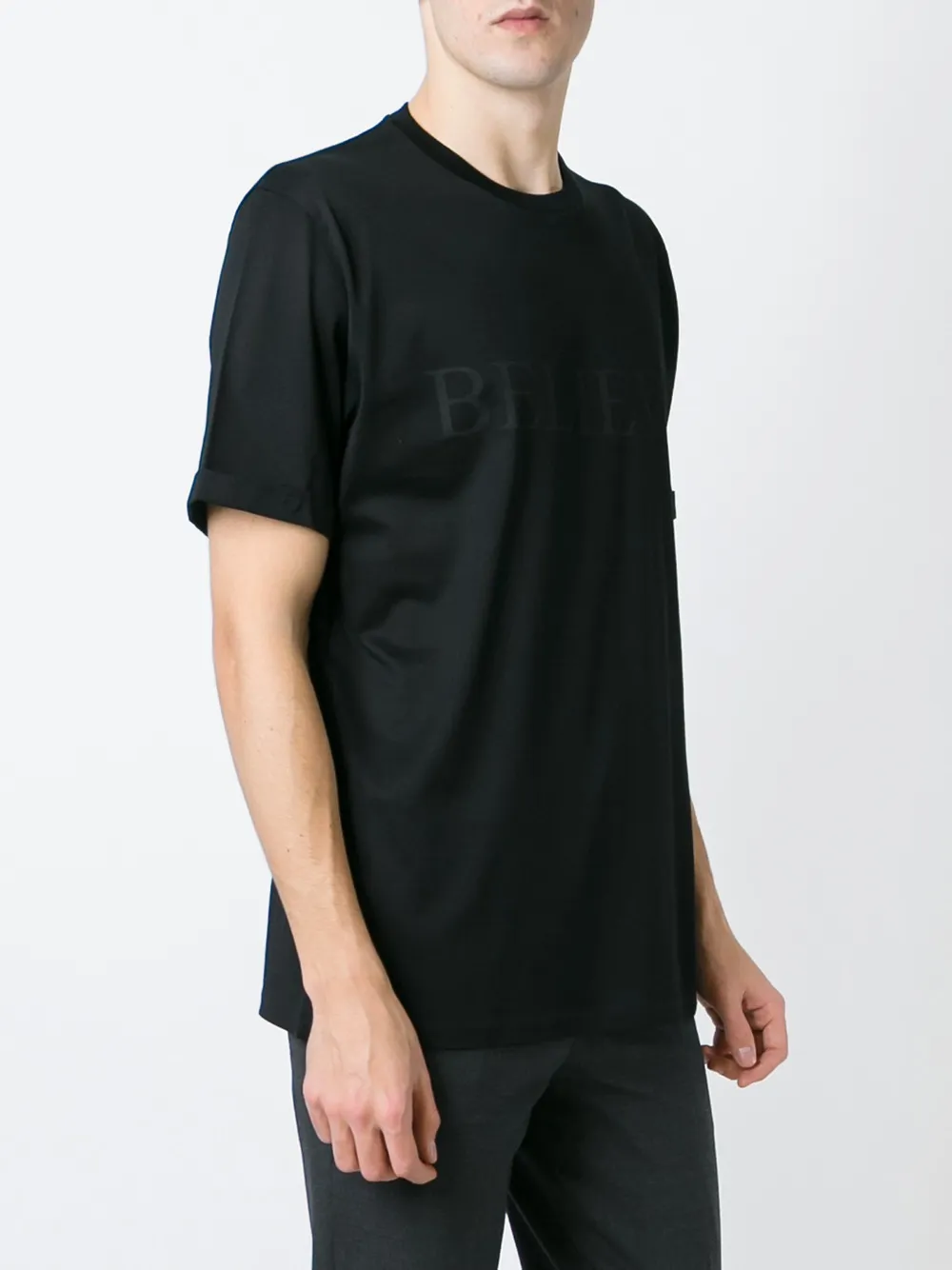  Neil Barrett Klassisches T Shirt   Schwarz 