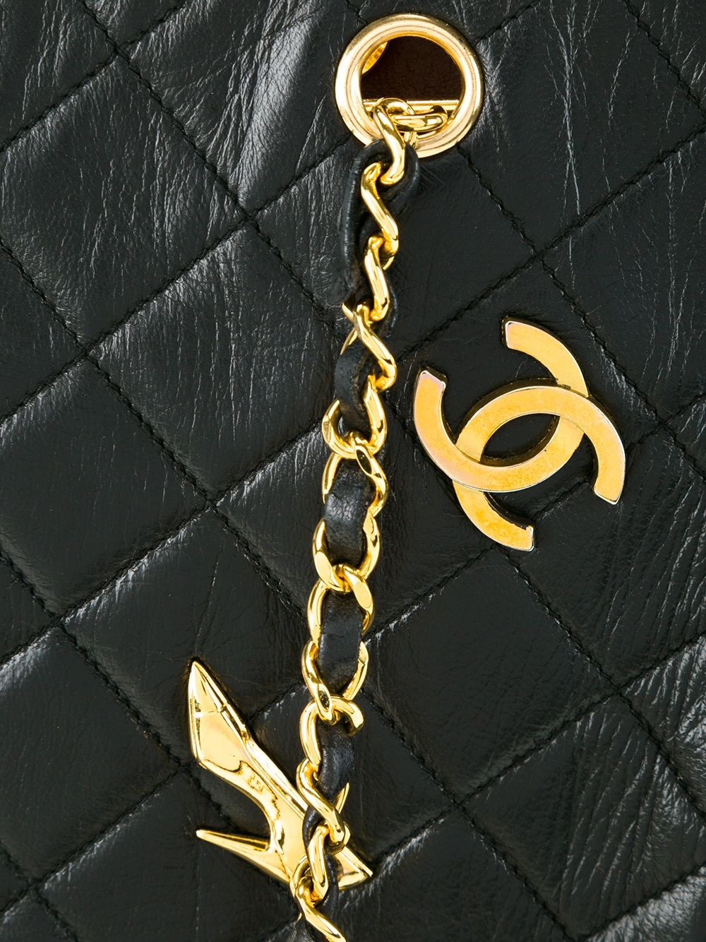 CHANEL metallic icon charms tote Women