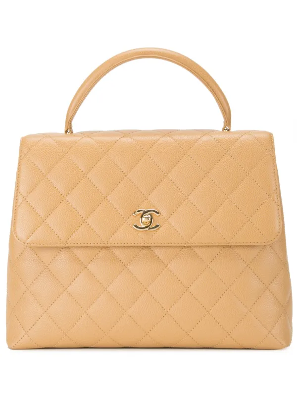 Chanel Pre-owned Quilted Tote in Brown