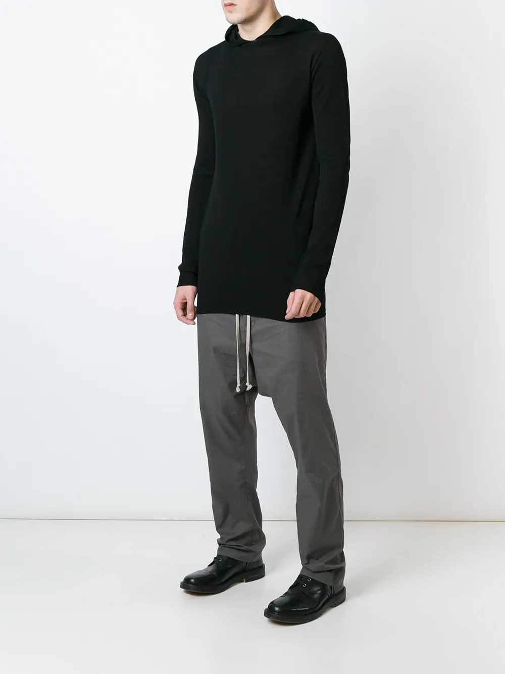 fine knit hooded jumper