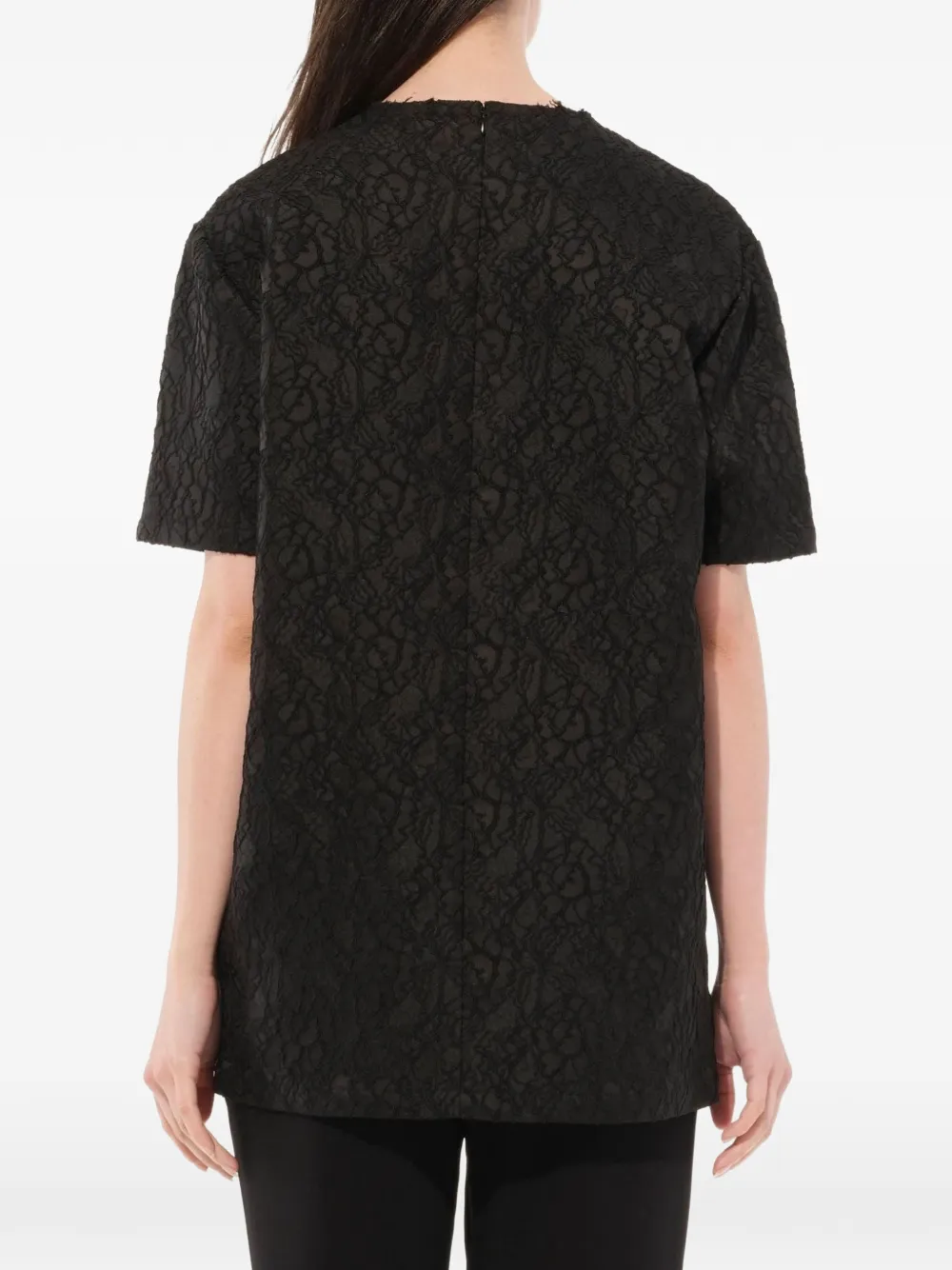 Givenchy floral lace top Zwart