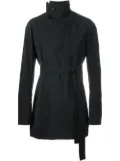 Rick Owens funnel neck coat - Black