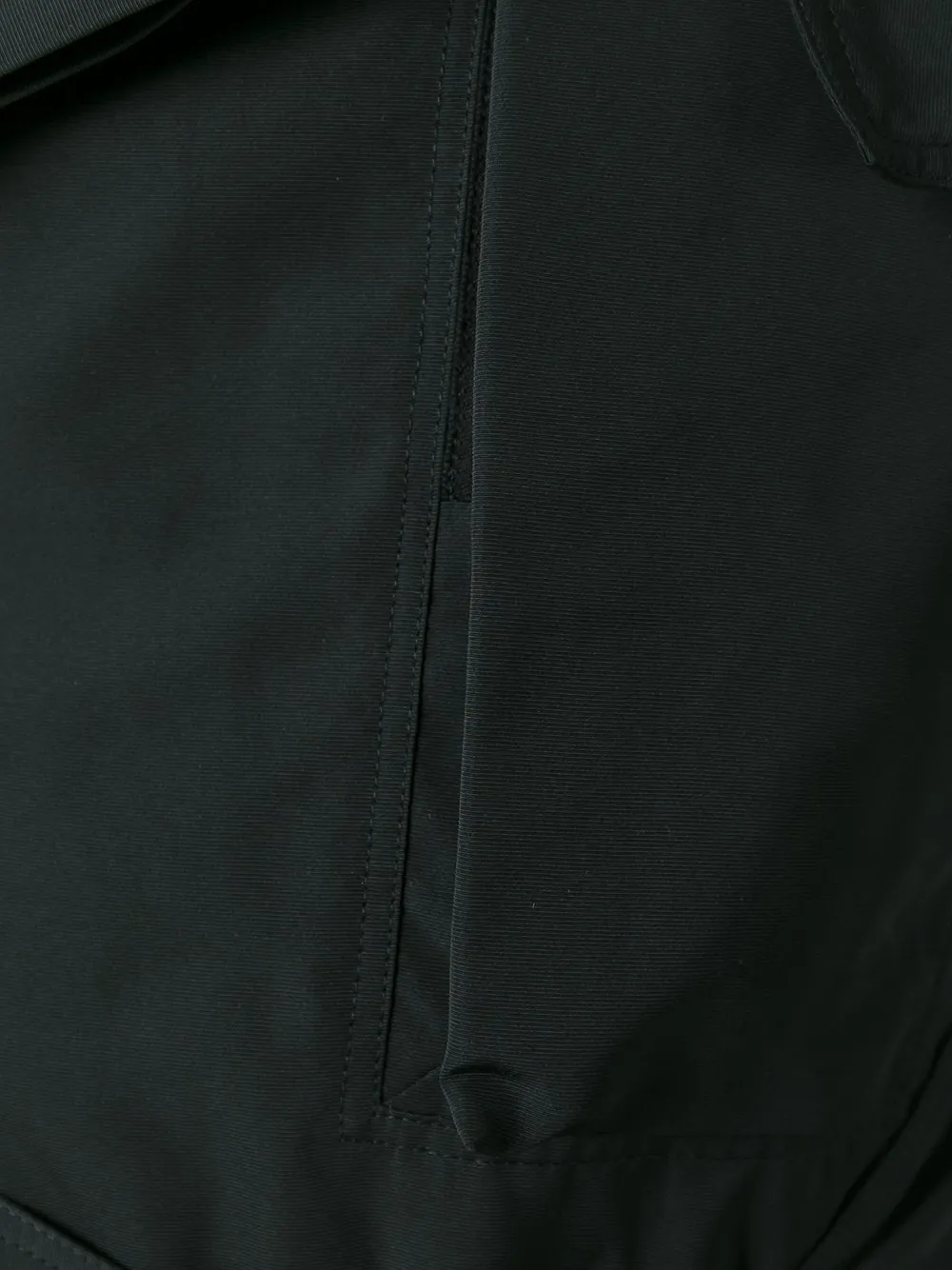 Rick Owens funnel neck coat Zwart