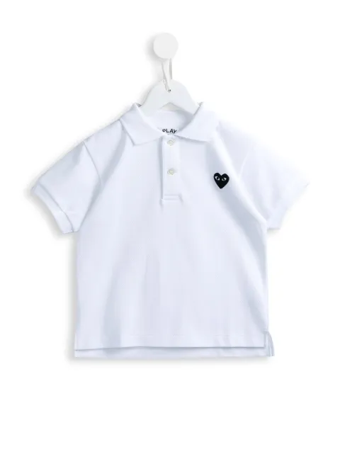 Comme Des Garçons Play Kids heart patch polo shirt
