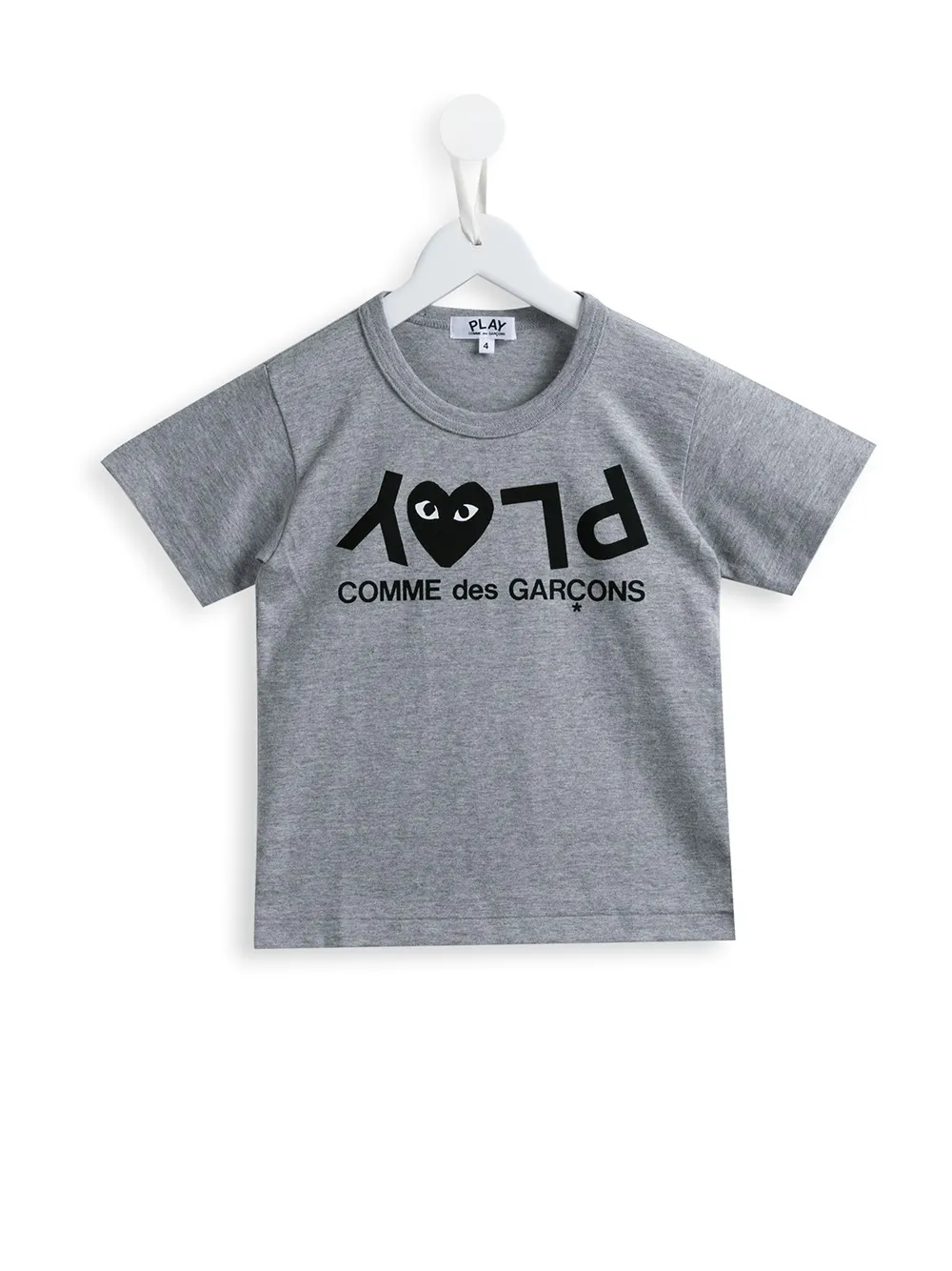 Comme Des Garçons Play Kids ロゴプリント Tシャツ - グレー Comme Des Garçons Play Kids ロゴプリント Tシャツ - グレー