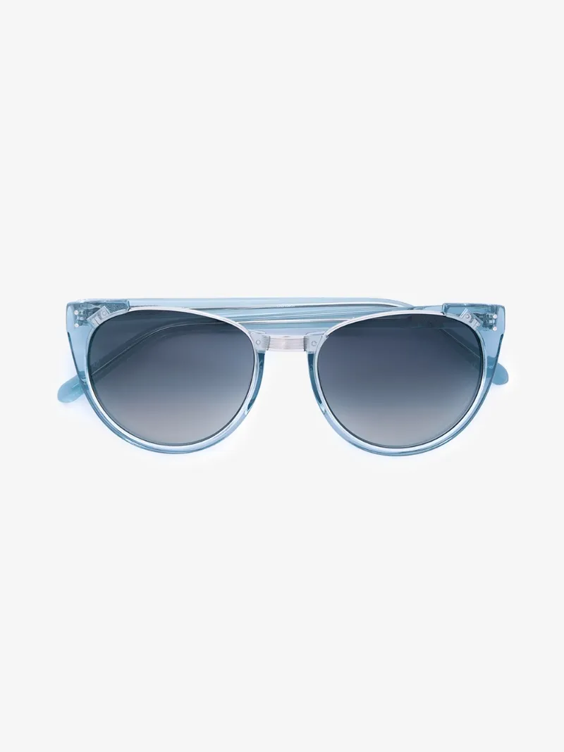 Linda Farrow Transparent Frame Cat Eye Sunglasses